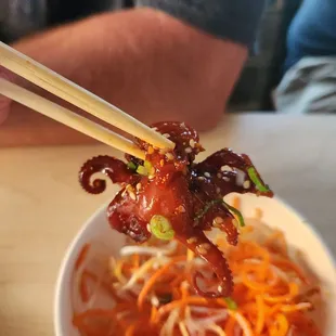 Baby octopus appetizer... quite a treat!