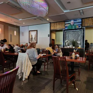 people eating in a restaurant