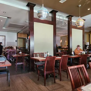 the dining area of a restaurant