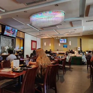 the dining area of a restaurant