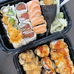 The takeout special is a pretty solid deal for a large amount of basic sushi