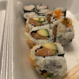 Salmon Avocado Roll, Yellowtail &amp; Scallion Roll