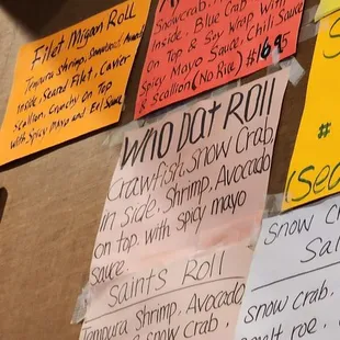 a bunch of sticky notes on a table