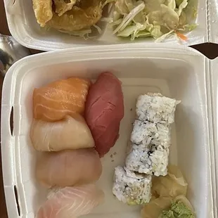 Sushi bento box-lunch special.