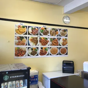 a wall of asian food