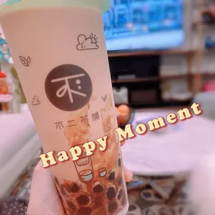 signature milk tea(Large+Boba)