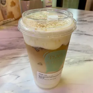 Black Tea Latte with Cheese Foam