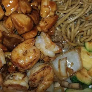 a close up of a plate of food