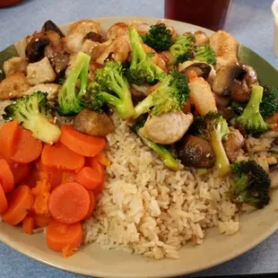 Shrimp and chicken for lunch! We love this place!