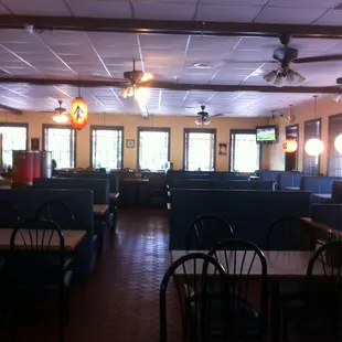 the inside of a restaurant