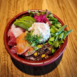 Trio Poke ( Salmon, Bluefine Tuna, Yellowtail )