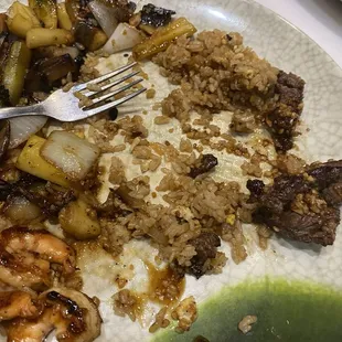Sorry hibachi steak is almost gone lol