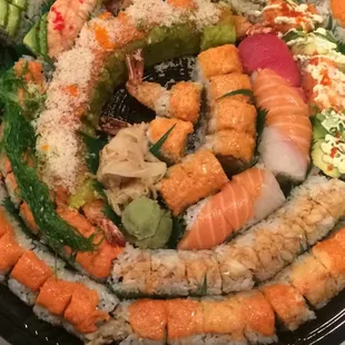 Our sushi to go. There were never left overs. Amazing!