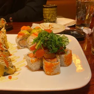 sushi and sashimi, sashimi, sushi, food