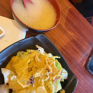 Miso Soup and salad