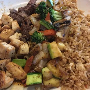 Steak/Chicken Hibachi combo 18.95