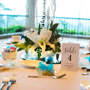Our winter butterfly-themed centerpieces. Truly unique!
