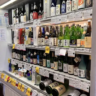 Nice sake selection