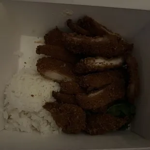 Chicken Katsu for 16 dollars..... barely any rice
