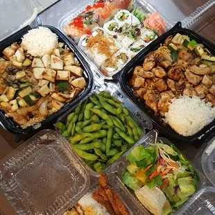 a variety of food items