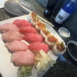 Nigiri Tuna, Hamachi Nigiri, Maki Spicy Tuna