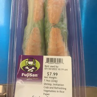 Spring roll with sweet chili sauce ( no rice)