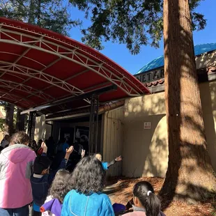 Walking up to De Anza's planetarium hee