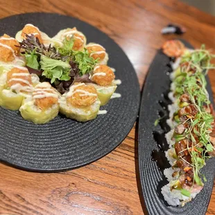 Pyramid (left), Gucci roll (right)