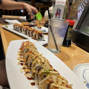 Hurricane roll and tuna lovers roll both were amazing and the service was great! Definitely will be back!