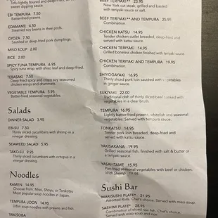 Take-out Menu 3/4 as of 9/1/2021