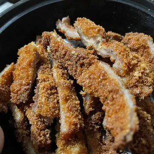 Chicken katsu that was severely overcooked.  The chicken had the texture of shoe leather and the breading was burnt.