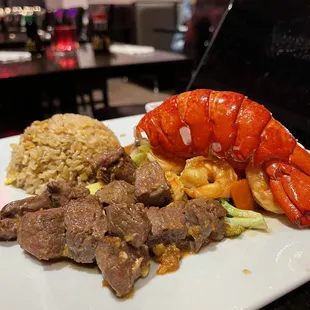 Hibachi surf and turf