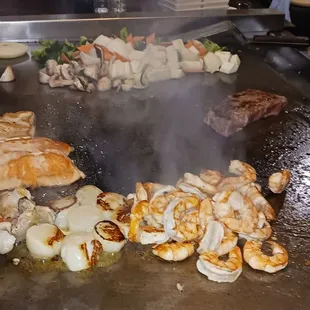 Dinner being prepared