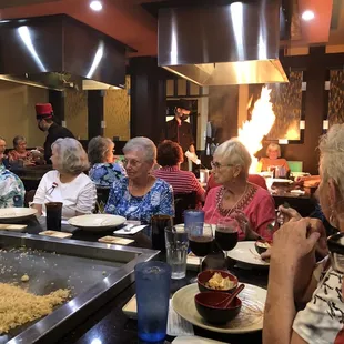 Hibachi tables in side room July 2021