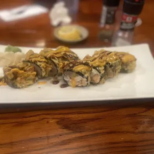 a plate of food on a table