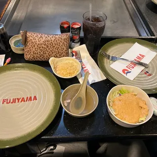 Hibachi combo comes with entree soup and salad