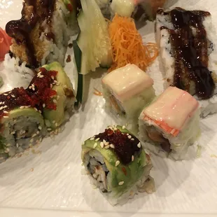 a plate of sushi