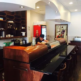 a man behind the counter