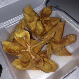Crab Rangoon. The sauce does not have enough flavor.