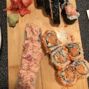 a variety of sushi