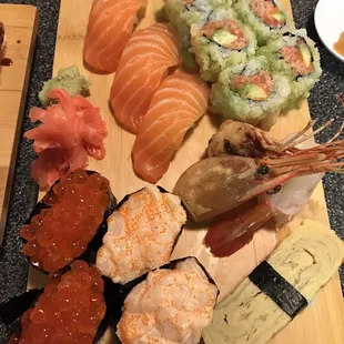 a variety of sushi