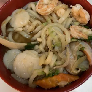 Udon soup - seafood.