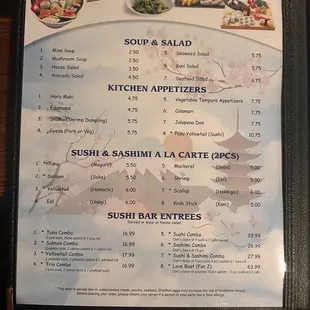 Appetizers ,soup,salad,.....