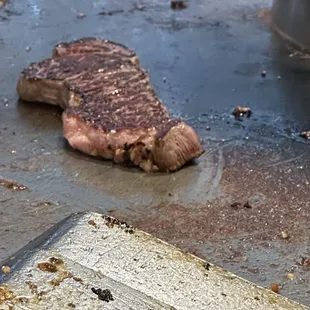 My steak tender and juicy.