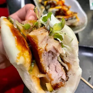 Steamed pork belly bun