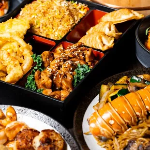 a variety of dishes