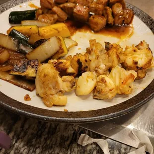 Habichi steak lobster ate my shrimp already
