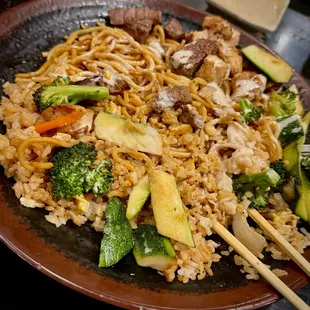 Filet Mignon and Chicken Hibachi