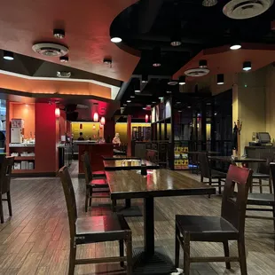 Dining room side of the restaurant.