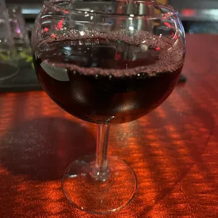 a glass of wine